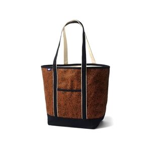 Lands End Open Top Animal Print Canvas Tote.